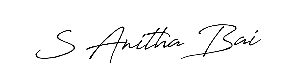 Use a signature maker to create a handwritten signature online. With this signature software, you can design (Antro_Vectra_Bolder) your own signature for name S Anitha Bai. S Anitha Bai signature style 7 images and pictures png