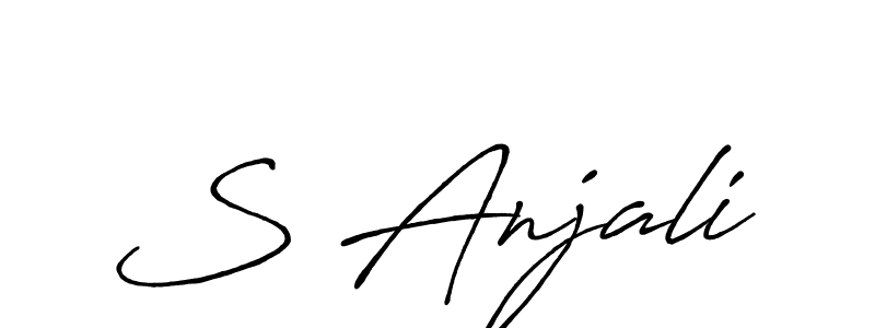 Similarly Antro_Vectra_Bolder is the best handwritten signature design. Signature creator online .You can use it as an online autograph creator for name S Anjali. S Anjali signature style 7 images and pictures png