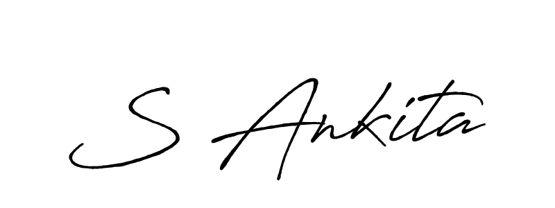 Also You can easily find your signature by using the search form. We will create S Ankita name handwritten signature images for you free of cost using Antro_Vectra_Bolder sign style. S Ankita signature style 7 images and pictures png