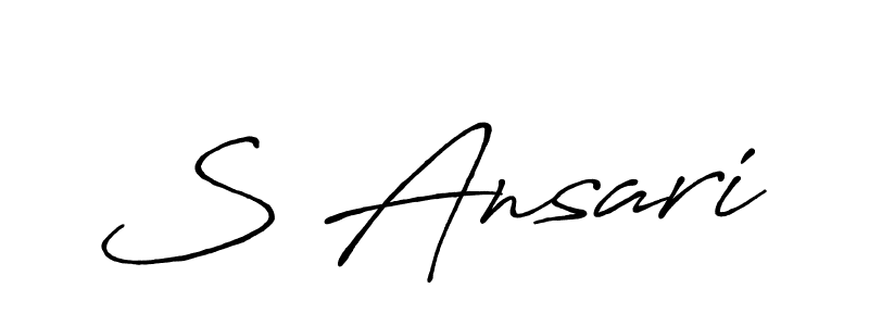 S Ansari stylish signature style. Best Handwritten Sign (Antro_Vectra_Bolder) for my name. Handwritten Signature Collection Ideas for my name S Ansari. S Ansari signature style 7 images and pictures png