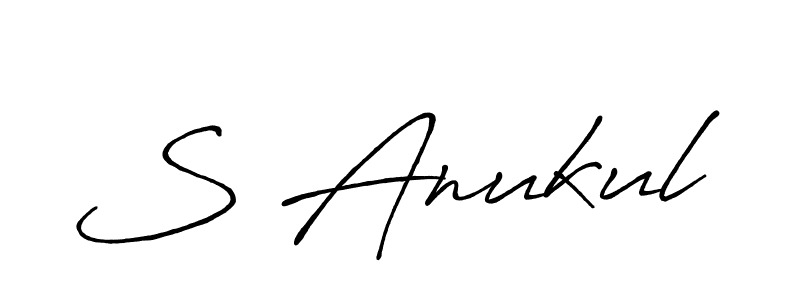 if you are searching for the best signature style for your name S Anukul. so please give up your signature search. here we have designed multiple signature styles  using Antro_Vectra_Bolder. S Anukul signature style 7 images and pictures png