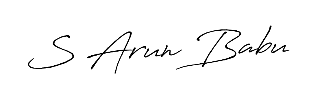 Design your own signature with our free online signature maker. With this signature software, you can create a handwritten (Antro_Vectra_Bolder) signature for name S Arun Babu. S Arun Babu signature style 7 images and pictures png