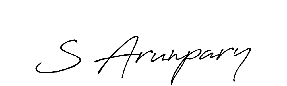 S Arunpary stylish signature style. Best Handwritten Sign (Antro_Vectra_Bolder) for my name. Handwritten Signature Collection Ideas for my name S Arunpary. S Arunpary signature style 7 images and pictures png