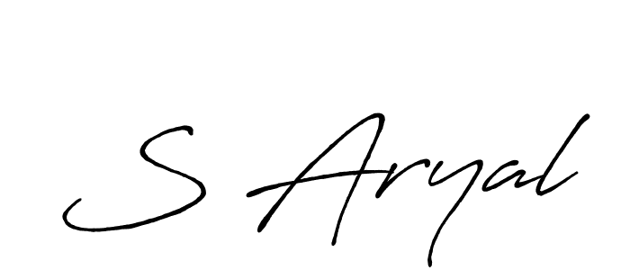 Also we have S Aryal name is the best signature style. Create professional handwritten signature collection using Antro_Vectra_Bolder autograph style. S Aryal signature style 7 images and pictures png