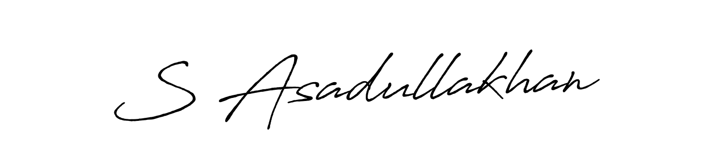 Also we have S Asadullakhan name is the best signature style. Create professional handwritten signature collection using Antro_Vectra_Bolder autograph style. S Asadullakhan signature style 7 images and pictures png