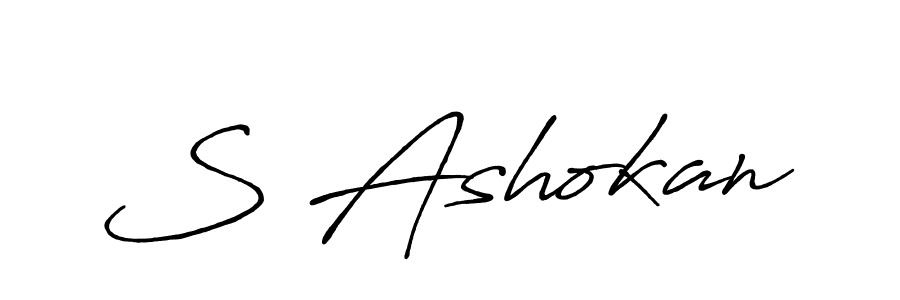 Design your own signature with our free online signature maker. With this signature software, you can create a handwritten (Antro_Vectra_Bolder) signature for name S Ashokan. S Ashokan signature style 7 images and pictures png