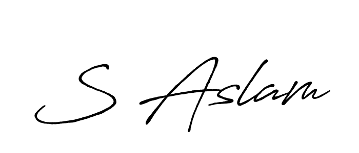 Make a beautiful signature design for name S Aslam. Use this online signature maker to create a handwritten signature for free. S Aslam signature style 7 images and pictures png