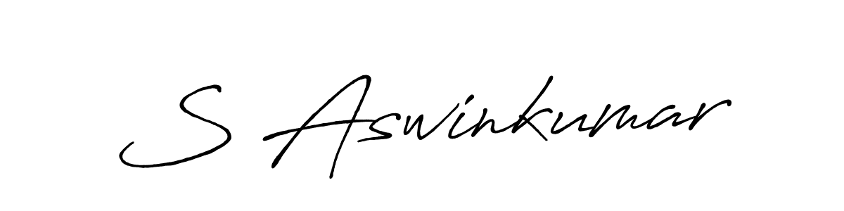 if you are searching for the best signature style for your name S Aswinkumar. so please give up your signature search. here we have designed multiple signature styles  using Antro_Vectra_Bolder. S Aswinkumar signature style 7 images and pictures png