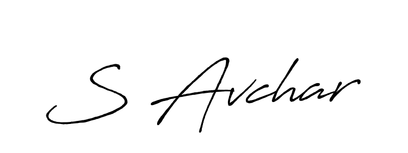 Create a beautiful signature design for name S Avchar. With this signature (Antro_Vectra_Bolder) fonts, you can make a handwritten signature for free. S Avchar signature style 7 images and pictures png