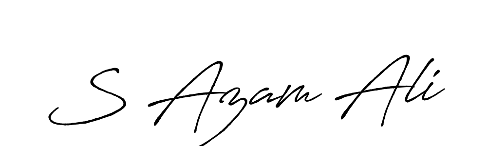 Make a beautiful signature design for name S Azam Ali. With this signature (Antro_Vectra_Bolder) style, you can create a handwritten signature for free. S Azam Ali signature style 7 images and pictures png