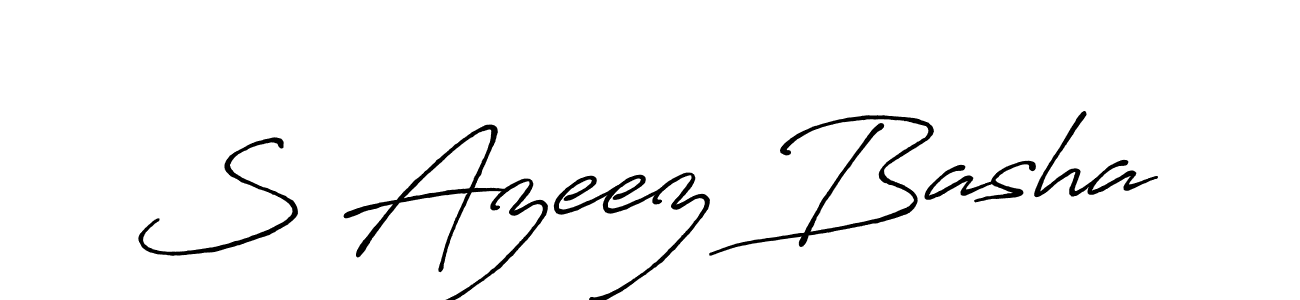 Design your own signature with our free online signature maker. With this signature software, you can create a handwritten (Antro_Vectra_Bolder) signature for name S Azeez Basha. S Azeez Basha signature style 7 images and pictures png