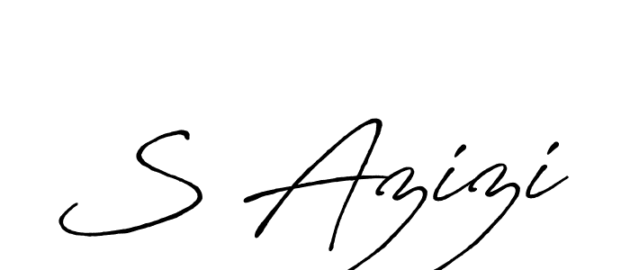 How to make S Azizi name signature. Use Antro_Vectra_Bolder style for creating short signs online. This is the latest handwritten sign. S Azizi signature style 7 images and pictures png