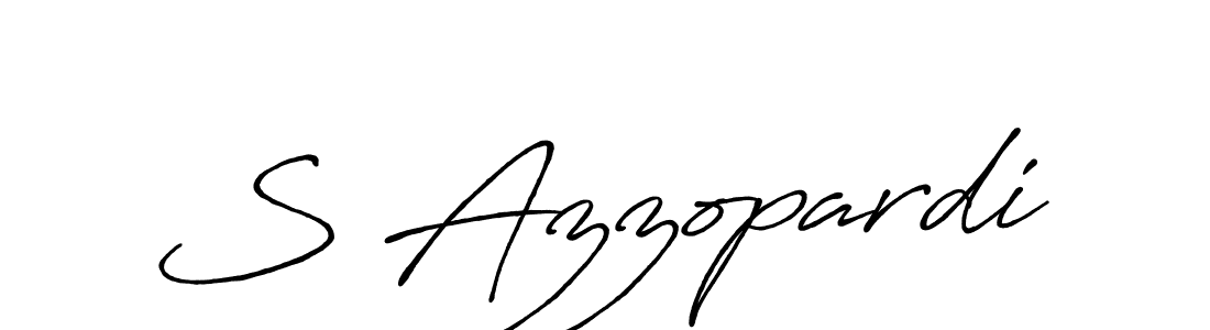 S Azzopardi stylish signature style. Best Handwritten Sign (Antro_Vectra_Bolder) for my name. Handwritten Signature Collection Ideas for my name S Azzopardi. S Azzopardi signature style 7 images and pictures png