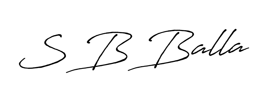if you are searching for the best signature style for your name S B Balla. so please give up your signature search. here we have designed multiple signature styles  using Antro_Vectra_Bolder. S B Balla signature style 7 images and pictures png