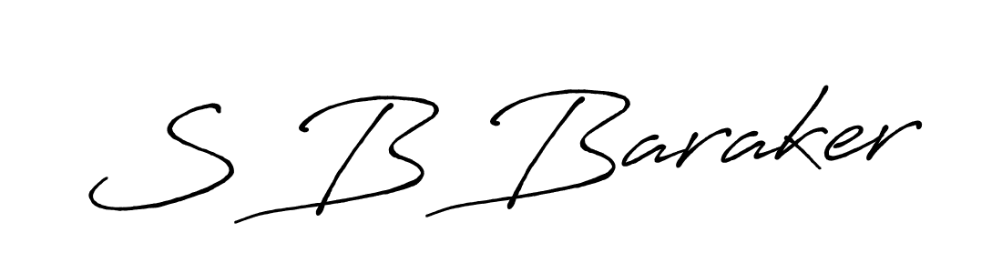 How to make S B Baraker signature? Antro_Vectra_Bolder is a professional autograph style. Create handwritten signature for S B Baraker name. S B Baraker signature style 7 images and pictures png