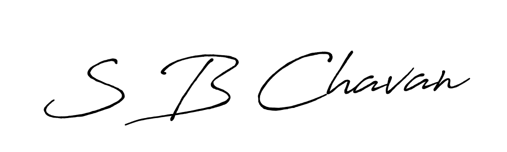 Create a beautiful signature design for name S B Chavan. With this signature (Antro_Vectra_Bolder) fonts, you can make a handwritten signature for free. S B Chavan signature style 7 images and pictures png