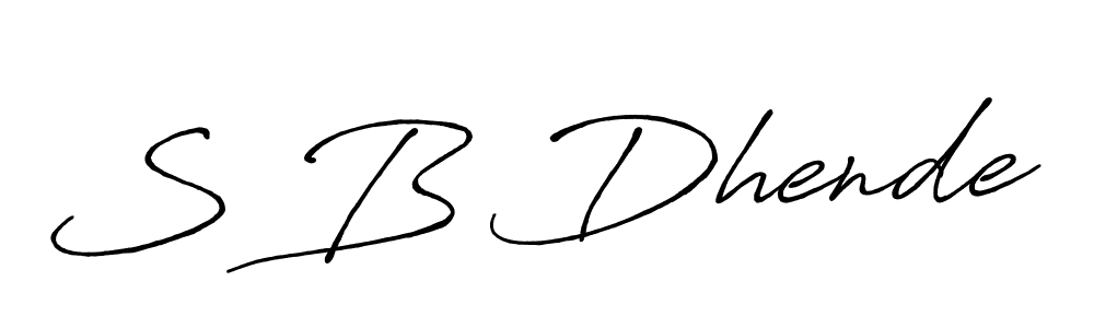 Antro_Vectra_Bolder is a professional signature style that is perfect for those who want to add a touch of class to their signature. It is also a great choice for those who want to make their signature more unique. Get S B Dhende name to fancy signature for free. S B Dhende signature style 7 images and pictures png