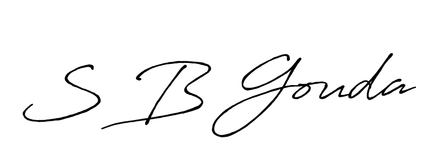 Also You can easily find your signature by using the search form. We will create S B Gouda name handwritten signature images for you free of cost using Antro_Vectra_Bolder sign style. S B Gouda signature style 7 images and pictures png