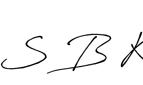 Use a signature maker to create a handwritten signature online. With this signature software, you can design (Antro_Vectra_Bolder) your own signature for name S B K. S B K signature style 7 images and pictures png