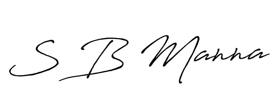if you are searching for the best signature style for your name S B Manna. so please give up your signature search. here we have designed multiple signature styles  using Antro_Vectra_Bolder. S B Manna signature style 7 images and pictures png