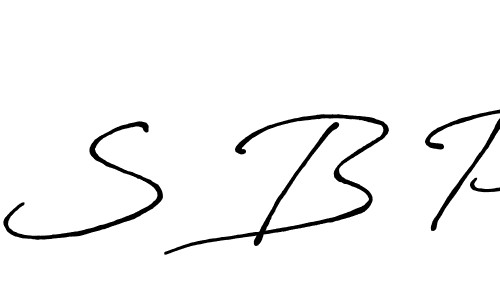 S B P stylish signature style. Best Handwritten Sign (Antro_Vectra_Bolder) for my name. Handwritten Signature Collection Ideas for my name S B P. S B P signature style 7 images and pictures png