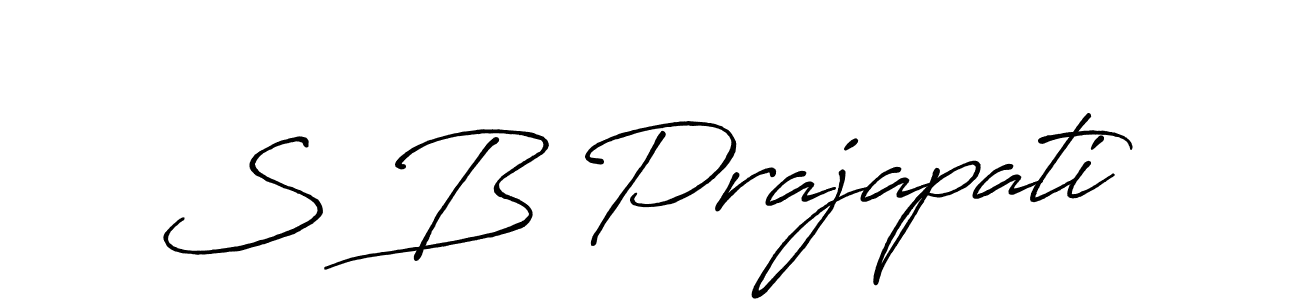 How to make S B Prajapati signature? Antro_Vectra_Bolder is a professional autograph style. Create handwritten signature for S B Prajapati name. S B Prajapati signature style 7 images and pictures png