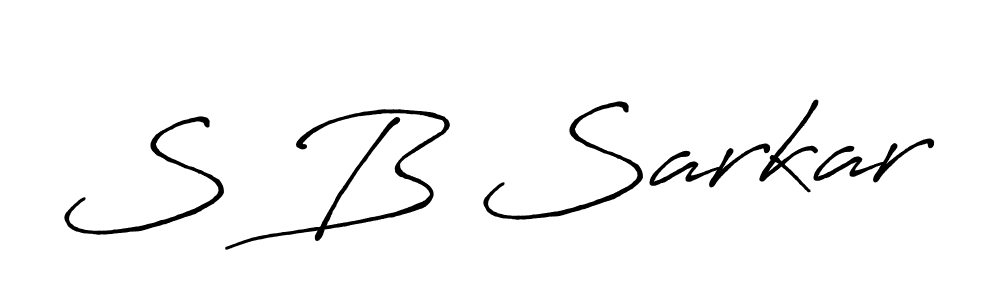 Create a beautiful signature design for name S B Sarkar. With this signature (Antro_Vectra_Bolder) fonts, you can make a handwritten signature for free. S B Sarkar signature style 7 images and pictures png