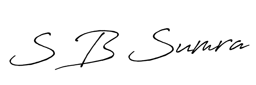 S B Sumra stylish signature style. Best Handwritten Sign (Antro_Vectra_Bolder) for my name. Handwritten Signature Collection Ideas for my name S B Sumra. S B Sumra signature style 7 images and pictures png