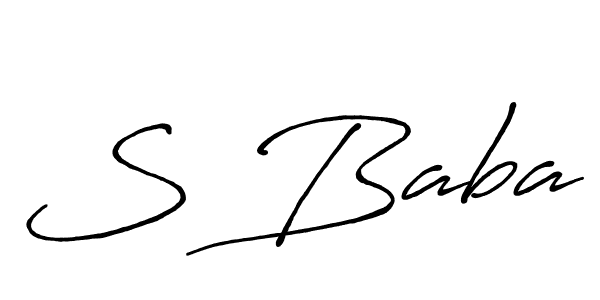 The best way (Antro_Vectra_Bolder) to make a short signature is to pick only two or three words in your name. The name S Baba include a total of six letters. For converting this name. S Baba signature style 7 images and pictures png