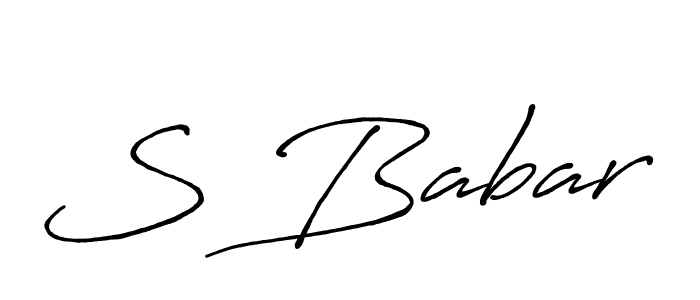 It looks lik you need a new signature style for name S Babar. Design unique handwritten (Antro_Vectra_Bolder) signature with our free signature maker in just a few clicks. S Babar signature style 7 images and pictures png