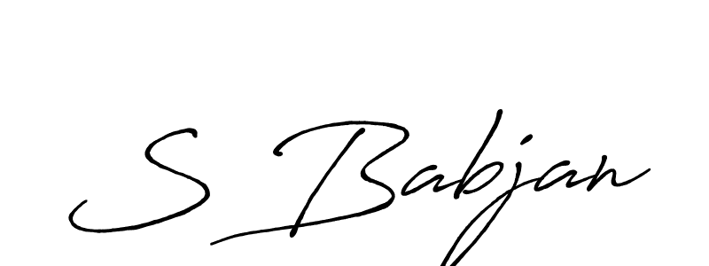 How to make S Babjan signature? Antro_Vectra_Bolder is a professional autograph style. Create handwritten signature for S Babjan name. S Babjan signature style 7 images and pictures png