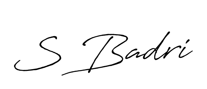 Also You can easily find your signature by using the search form. We will create S Badri name handwritten signature images for you free of cost using Antro_Vectra_Bolder sign style. S Badri signature style 7 images and pictures png