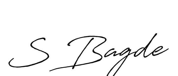 S Bagde stylish signature style. Best Handwritten Sign (Antro_Vectra_Bolder) for my name. Handwritten Signature Collection Ideas for my name S Bagde. S Bagde signature style 7 images and pictures png