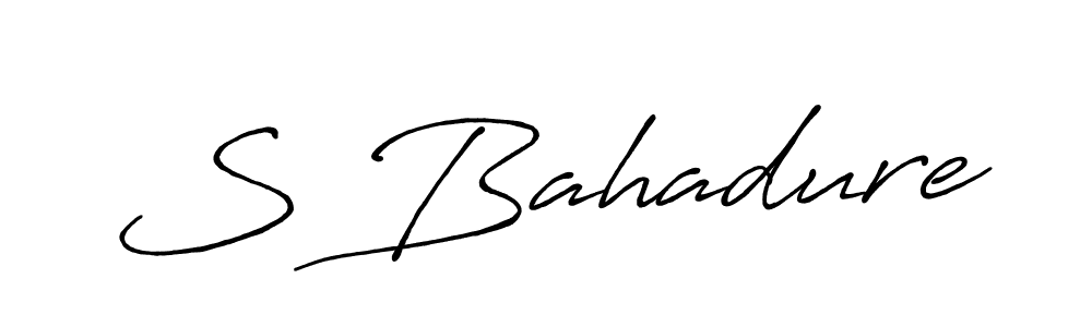 S Bahadure stylish signature style. Best Handwritten Sign (Antro_Vectra_Bolder) for my name. Handwritten Signature Collection Ideas for my name S Bahadure. S Bahadure signature style 7 images and pictures png