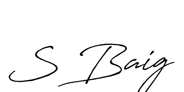 How to Draw S Baig signature style? Antro_Vectra_Bolder is a latest design signature styles for name S Baig. S Baig signature style 7 images and pictures png