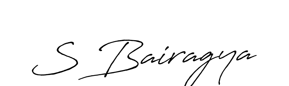 Make a beautiful signature design for name S Bairagya. With this signature (Antro_Vectra_Bolder) style, you can create a handwritten signature for free. S Bairagya signature style 7 images and pictures png