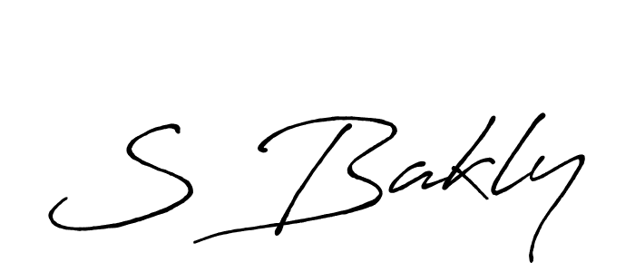 Also we have S Bakly name is the best signature style. Create professional handwritten signature collection using Antro_Vectra_Bolder autograph style. S Bakly signature style 7 images and pictures png