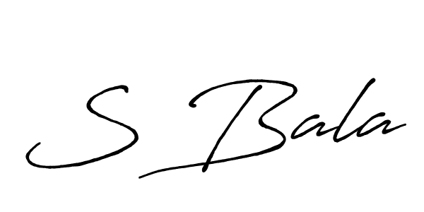 Make a beautiful signature design for name S Bala. With this signature (Antro_Vectra_Bolder) style, you can create a handwritten signature for free. S Bala signature style 7 images and pictures png