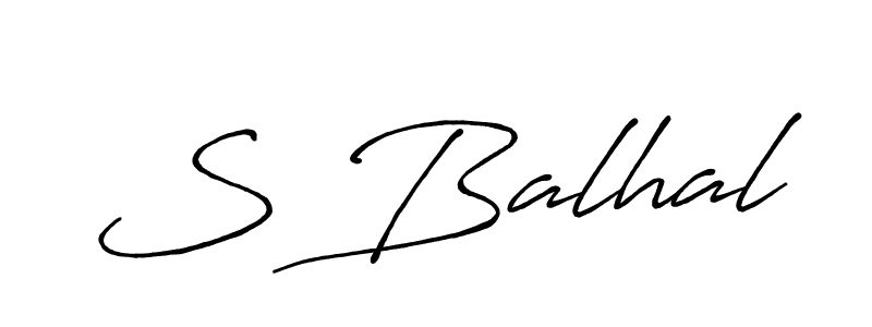 Make a beautiful signature design for name S Balhal. With this signature (Antro_Vectra_Bolder) style, you can create a handwritten signature for free. S Balhal signature style 7 images and pictures png
