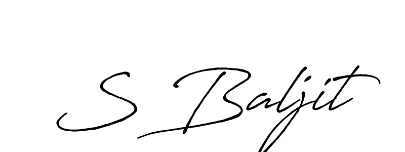 Use a signature maker to create a handwritten signature online. With this signature software, you can design (Antro_Vectra_Bolder) your own signature for name S Baljit. S Baljit signature style 7 images and pictures png