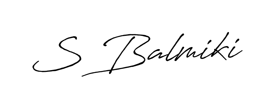 Create a beautiful signature design for name S Balmiki. With this signature (Antro_Vectra_Bolder) fonts, you can make a handwritten signature for free. S Balmiki signature style 7 images and pictures png