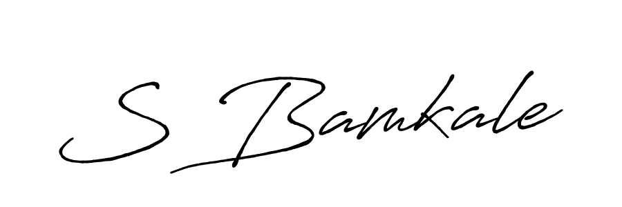 Design your own signature with our free online signature maker. With this signature software, you can create a handwritten (Antro_Vectra_Bolder) signature for name S Bamkale. S Bamkale signature style 7 images and pictures png