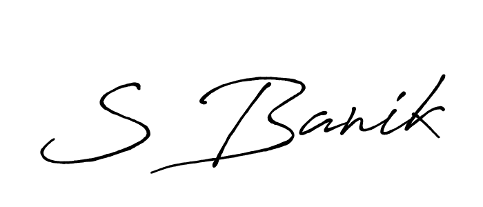 Antro_Vectra_Bolder is a professional signature style that is perfect for those who want to add a touch of class to their signature. It is also a great choice for those who want to make their signature more unique. Get S Banik name to fancy signature for free. S Banik signature style 7 images and pictures png