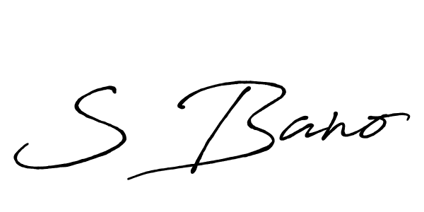 Best and Professional Signature Style for S Bano. Antro_Vectra_Bolder Best Signature Style Collection. S Bano signature style 7 images and pictures png