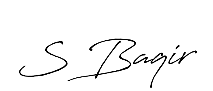 Similarly Antro_Vectra_Bolder is the best handwritten signature design. Signature creator online .You can use it as an online autograph creator for name S Baqir. S Baqir signature style 7 images and pictures png