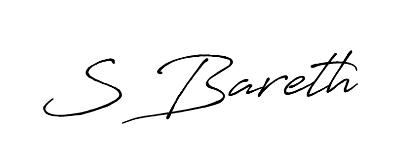 Use a signature maker to create a handwritten signature online. With this signature software, you can design (Antro_Vectra_Bolder) your own signature for name S Bareth. S Bareth signature style 7 images and pictures png
