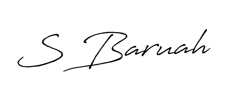 Design your own signature with our free online signature maker. With this signature software, you can create a handwritten (Antro_Vectra_Bolder) signature for name S Baruah. S Baruah signature style 7 images and pictures png