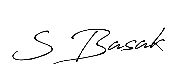 You should practise on your own different ways (Antro_Vectra_Bolder) to write your name (S Basak) in signature. don't let someone else do it for you. S Basak signature style 7 images and pictures png