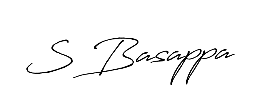 Make a beautiful signature design for name S Basappa. With this signature (Antro_Vectra_Bolder) style, you can create a handwritten signature for free. S Basappa signature style 7 images and pictures png