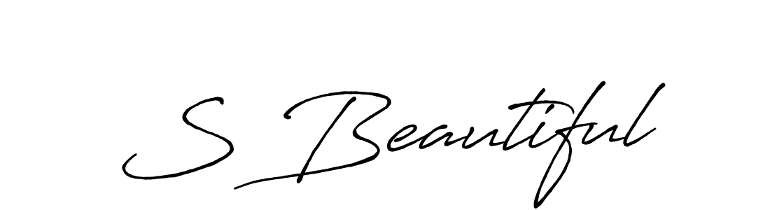 S Beautiful stylish signature style. Best Handwritten Sign (Antro_Vectra_Bolder) for my name. Handwritten Signature Collection Ideas for my name S Beautiful. S Beautiful signature style 7 images and pictures png